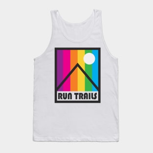 Run Trails Retro Vintage Rainbow Mountains Tank Top